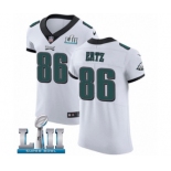 Men's Nike Philadelphia Eagles #86 Zach Ertz White Vapor Untouchable Elite Player Super Bowl LII NFL Jersey