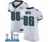 Men's Nike Philadelphia Eagles #86 Zach Ertz White Vapor Untouchable Elite Player Super Bowl LII NFL Jersey