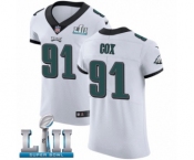 Men's Nike Philadelphia Eagles #91 Fletcher Cox White Vapor Untouchable Elite Player Super Bowl LII NFL Jersey