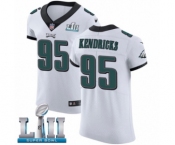 Men's Nike Philadelphia Eagles #95 Mychal Kendricks White Vapor Untouchable Elite Player Super Bowl LII NFL Jersey