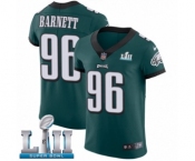 Men's Nike Philadelphia Eagles #96 Derek Barnett Midnight Green Team Color Vapor Untouchable Elite Player Super Bowl LII NFL Jersey
