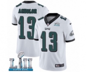 Men's Nike Philadelphia Eagles #13 Nelson Agholor White Vapor Untouchable Limited Player Super Bowl LII NFL Jersey