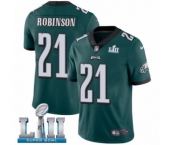Men's Nike Philadelphia Eagles #21 Patrick Robinson Midnight Green Team Color Vapor Untouchable Limited Player Super Bowl LII NFL Jersey