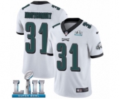 Men's Nike Philadelphia Eagles #31 Wilbert Montgomery White Vapor Untouchable Limited Player Super Bowl LII NFL Jersey