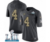 Men's Nike Philadelphia Eagles #4 Jake Elliott Limited Black 2016 Salute to Service Super Bowl LII NFL Jersey