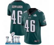 Men's Nike Philadelphia Eagles #46 Herman Edwards Midnight Green Team Color Vapor Untouchable Limited Player Super Bowl LII NFL Jersey