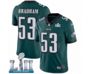 Men's Nike Philadelphia Eagles #53 Nigel Bradham Midnight Green Team Color Vapor Untouchable Limited Player Super Bowl LII NFL Jersey