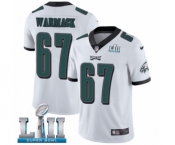 Men's Nike Philadelphia Eagles #67 Chance Warmack White Vapor Untouchable Limited Player Super Bowl LII NFL Jersey