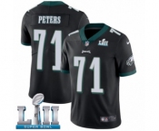 Men's Nike Philadelphia Eagles #71 Jason Peters Black Alternate Vapor Untouchable Limited Player Super Bowl LII NFL Jersey