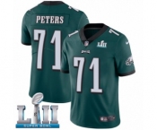 Men's Nike Philadelphia Eagles #71 Jason Peters Midnight Green Team Color Vapor Untouchable Limited Player Super Bowl LII NFL Jersey