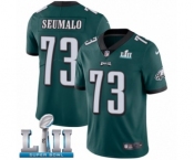 Men's Nike Philadelphia Eagles #73 Isaac Seumalo Midnight Green Team Color Vapor Untouchable Limited Player Super Bowl LII NFL Jersey