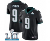 Men's Nike Philadelphia Eagles #9 Nick Foles Black Alternate Vapor Untouchable Limited Player Super Bowl LII NFL Jersey