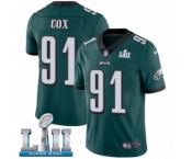 Men's Nike Philadelphia Eagles #91 Fletcher Cox Midnight Green Team Color Vapor Untouchable Limited Player Super Bowl LII NFL Jersey
