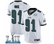 Men's Nike Philadelphia Eagles #91 Fletcher Cox White Vapor Untouchable Limited Player Super Bowl LII NFL Jersey
