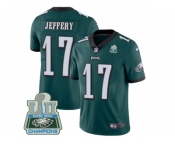 Nike Philadelphia Eagles #17 Alshon Jeffery Midnight Green Team Color Super Bowl LII Champions Men Stitched NFL Vapor Untouchable Limited Jersey