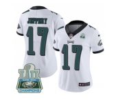 Womens Nike Philadelphia Eagles #17 Alshon Jeffery White Super Bowl LII Champions Stitched NFL Vapor Untouchable Limited Jersey