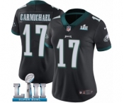 Women's Nike Philadelphia Eagles #17 Harold Carmichael Black Alternate Vapor Untouchable Limited Player Super Bowl LII NFL Jersey