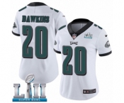 Women's Nike Philadelphia Eagles #20 Brian Dawkins White Vapor Untouchable Limited Player Super Bowl LII NFL Jersey