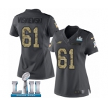 Women's Nike Philadelphia Eagles #61 Stefen Wisniewski Limited Black 2016 Salute to Service Super Bowl LII NFL Jersey