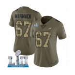 Women's Nike Philadelphia Eagles #67 Chance Warmack Limited Olive Camo 2017 Salute to Service Super Bowl LII NFL Jersey