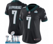 Women's Nike Philadelphia Eagles #7 Ron Jaworski Black Alternate Vapor Untouchable Limited Player Super Bowl LII NFL Jersey