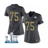 Women's Nike Philadelphia Eagles #75 Vinny Curry Limited Black 2016 Salute to Service Super Bowl LII NFL Jersey