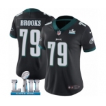 Women's Nike Philadelphia Eagles #79 Brandon Brooks Black Alternate Vapor Untouchable Limited Player Super Bowl LII NFL Jersey