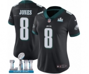 Women's Nike Philadelphia Eagles #8 Donnie Jones Black Alternate Vapor Untouchable Limited Player Super Bowl LII NFL Jersey