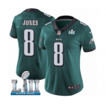 Women's Nike Philadelphia Eagles #8 Donnie Jones Midnight Green Team Color Vapor Untouchable Limited Player Super Bowl LII NFL Jersey