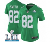 Women's Nike Philadelphia Eagles #82 Torrey Smith Limited Green Rush Vapor Untouchable Super Bowl LII NFL Jersey