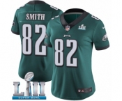 Women's Nike Philadelphia Eagles #82 Torrey Smith Midnight Green Team Color Vapor Untouchable Limited Player Super Bowl LII NFL Jersey
