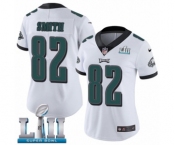 Women's Nike Philadelphia Eagles #82 Torrey Smith White Vapor Untouchable Limited Player Super Bowl LII NFL Jersey