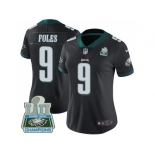 Womens Nike Philadelphia Eagles #9 Nick Foles Black Alternate Super Bowl LII Champions Stitched NFL Vapor Untouchable Limited Jersey