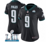 Women's Nike Philadelphia Eagles #9 Nick Foles Black Alternate Vapor Untouchable Limited Player Super Bowl LII NFL Jersey