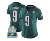 Womens Nike Philadelphia Eagles #9 Nick Foles Midnight Green Team Color Super Bowl LII Champions Stitched NFL Vapor Untouchable Limited Jersey