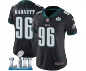 Women's Nike Philadelphia Eagles #96 Derek Barnett Black Alternate Vapor Untouchable Limited Player Super Bowl LII NFL Jersey