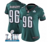 Women's Nike Philadelphia Eagles #96 Derek Barnett Midnight Green Team Color Vapor Untouchable Limited Player Super Bowl LII NFL Jersey
