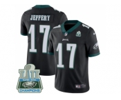 Youth Nike Philadelphia Eagles #17 Alshon Jeffery Midnight Green Team Color Super Bowl LII Champions Stitched NFL Vapor Untouchable Limited Jersey