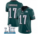 Youth Nike Philadelphia Eagles #17 Harold Carmichael Midnight Green Team Color Vapor Untouchable Limited Player Super Bowl LII NFL Jersey