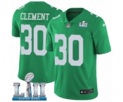 Youth Nike Philadelphia Eagles #30 Corey Clement Limited Green Rush Vapor Untouchable Super Bowl LII NFL Jersey