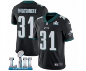 Youth Nike Philadelphia Eagles #31 Wilbert Montgomery Black Alternate Vapor Untouchable Limited Player Super Bowl LII NFL Jersey