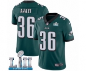 Youth Nike Philadelphia Eagles #36 Jay Ajayi Midnight Green Team Color Vapor Untouchable Limited Player Super Bowl LII NFL Jersey