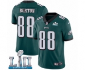 Youth Nike Philadelphia Eagles #88 Trey Burton Midnight Green Team Color Vapor Untouchable Limited Player Super Bowl LII NFL Jersey