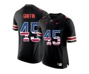 2016 US Flag Fashion Ohio State Buckeyes Archie Griffin #45 College Football Limited Jersey - Blackout