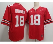 Men's Ohio State Buckeyes #18 Will Howard Red FUSE College Football Jersey
