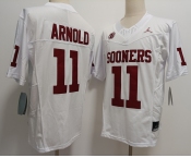 Men's Oklahoma Sooners #11 Jackson Arnold White FUSE College Stitched Jersey