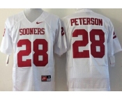 Men's Oklahoma Sooners #28 Adrian Peterson White College Football Nike Jersey
