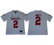 Sooners #2 Jalen Hurts White Jordan Brand Limited Stitched College Jersey