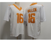 Men's Notre Tennessee Volunteers #16 Morgan Wallen White Stitched Jersey