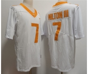 Men's Notre Tennessee Volunteers #7 Joe Milton III White Stitched Jersey